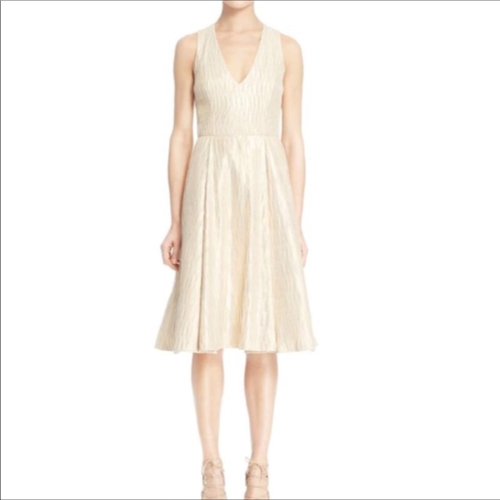 Alice + Olivia Mindee Textured Fit & Flare Dress